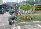 Pentingnya Menjaga Pangkalan, Anggota Koramil 0804/10 Kawedanan Lakukan Pembersihan Makoramil