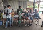 Bati Komsos di Dampingi Anggota Koramil 0804/07 Karangrejo Door to Door Terjun Langsung ke Wilayah Sosialisasi Penerimaan Prajurit TNI AD