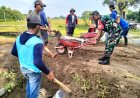 Koramil 0804/09 Sukomoro Kerja Bakti Pembersihan Area Koperasi Desa Merah Putih Desa Pojoksari