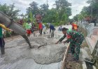 BABINSA KORAMIL 0804/04 PARANG BERSAMA WARGA GOTONG ROYONG RABAT JALAN KAMPUNG DI DESA MATEGAL KEC.PARANG KAB.MAGETAN