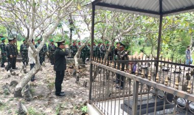 Kodim 0804 / Magetan Melaksanakan Upacara Pemakaman Secara Militer Almarhum Mayor CPL (Purn) Joko Dwi Warno